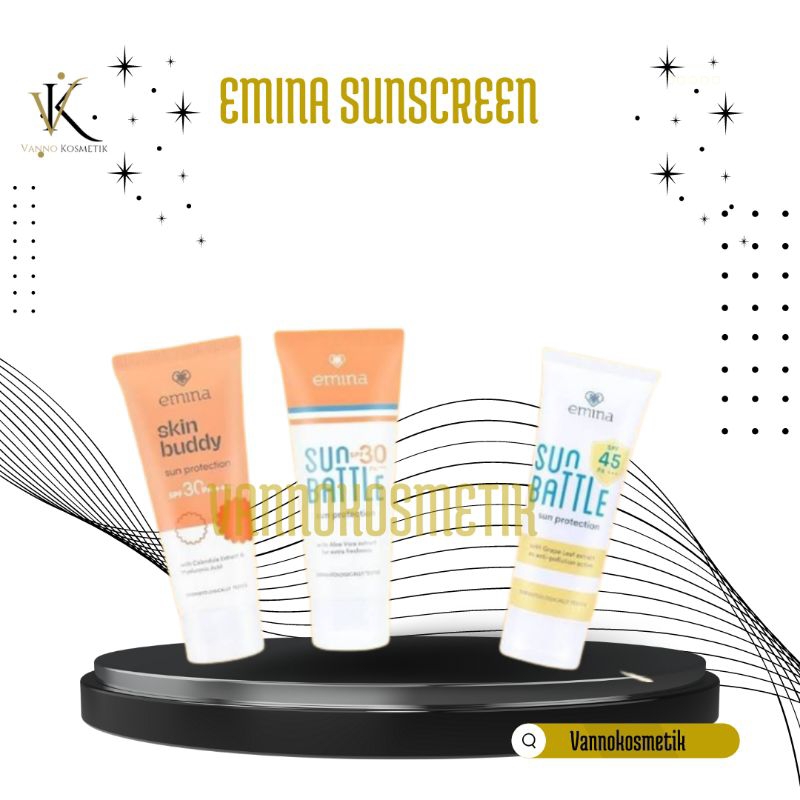 ⭐VK⭐ EMINA SUNSCREEN SPF 30 35 50 | Krim Cream Tabir Surya / Sun Battle Protection / Sunblock / EMIN