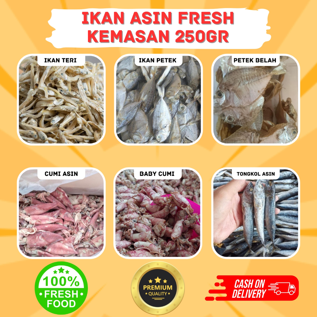 

Ikan Asin Baby Cumi Teri Medan Peda Layang Petek Super 250gr - Dewi Sri Mart