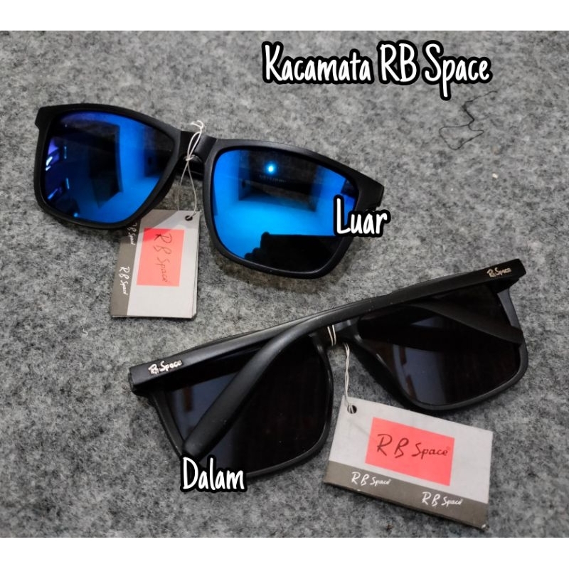 KACAMATA SUNGLAS GAGANG SIMPEL RB SPACE PRIA COWOK SUNGLASS