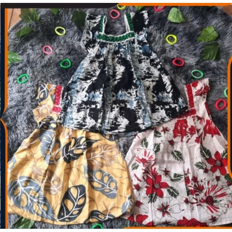 Daster renda anak rayon Daster anak Baju anak perempuan Dress anak Usia 1-3 tahun Baju anak lucu