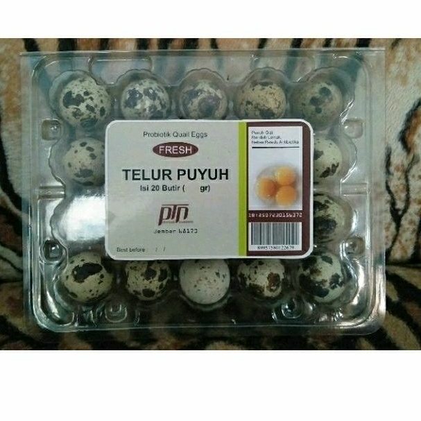 

TELUR PUYUH MENTAH PROBIOTIK ISI 20 BUTIR