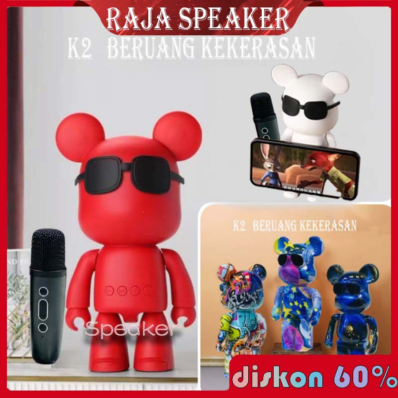 【RAJA SPAEKER】Speaker Bluetooth  beruang kekerasan Mikrofon dan mesin all-in-one audio/Portable Audi