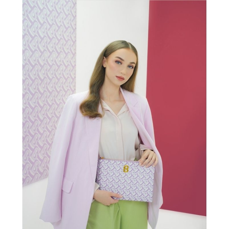 Bimu Clutch Bag Lavender New Tag*
