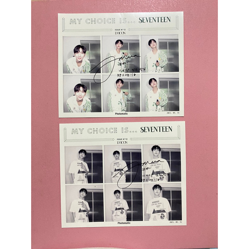 PHOTOMATIC SET OFFICIAL JOSHUA SEVENTEEN BY DICON