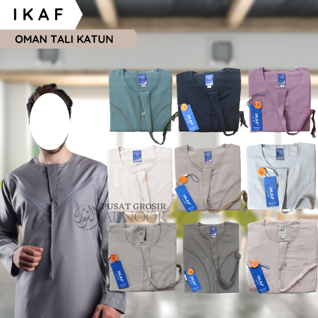 Jubah Saudi | Gamis Pria | Ikaf Oman Tali - Pusat Grosir Al Noor