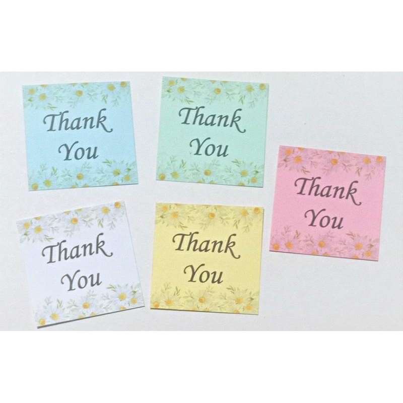 

(100pcs) 4x4 cm kartu ucapan thank you/thank you card/kartu souvenir/hangtag
