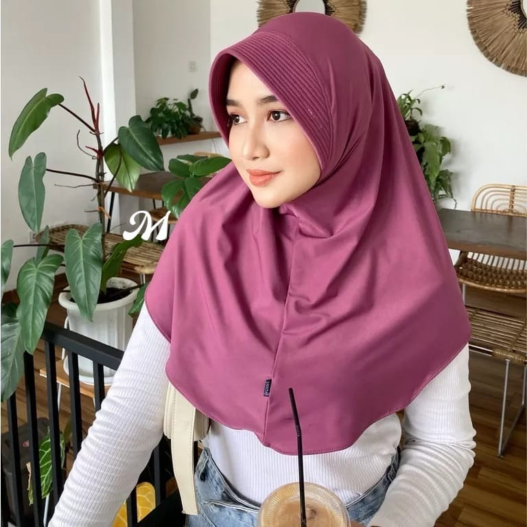 RK BERGO HAMIDAH/JILBAB/KERUDUNG BERGO SPORT (OLAH RAGA) UKURAN S M JERSEY PREMIUM