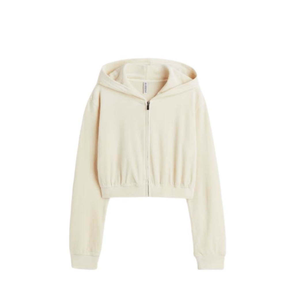 BEST SELLER ZIPPER HM BASIC CROP JAKET ZIPPER CROP TOP HOODIE SWEATER WANITA