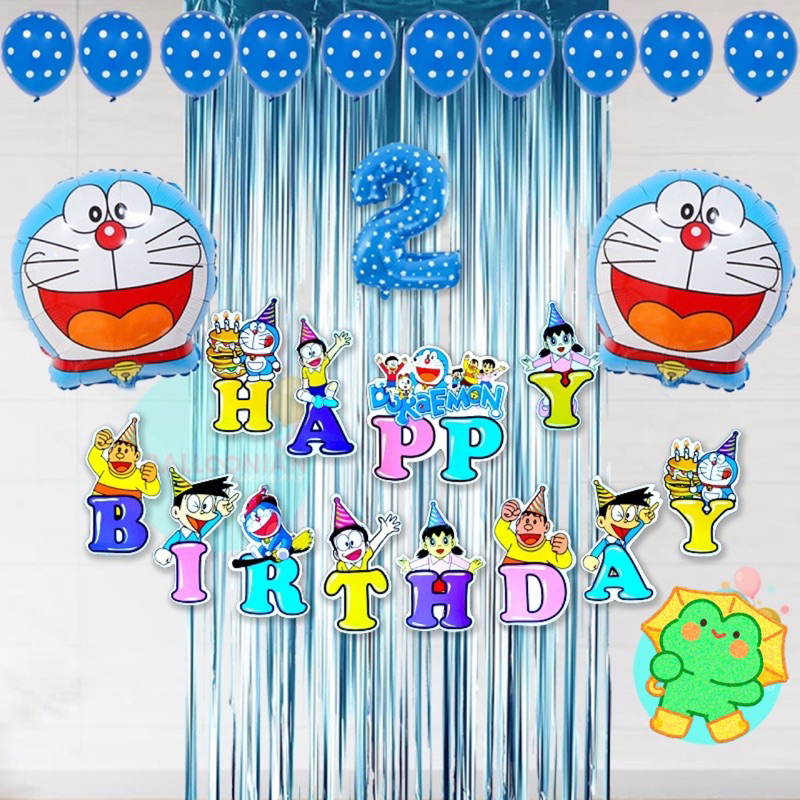 PAKET DEKORASI SET DORAEMON/DEKORASI ULANG TAHUN ANAK