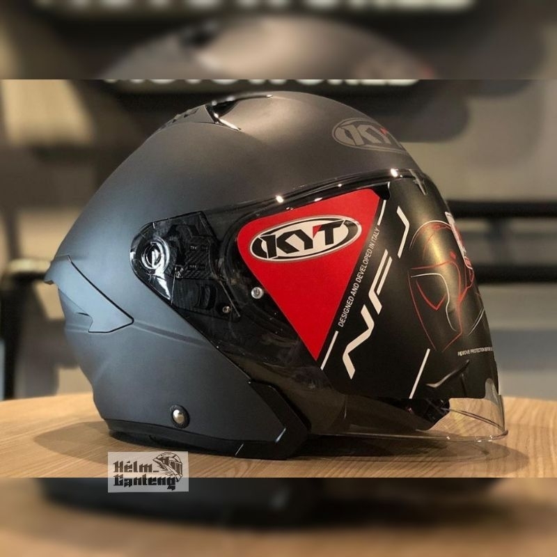 HELM KYT NFJ BLACK MATT HITAM DOFF