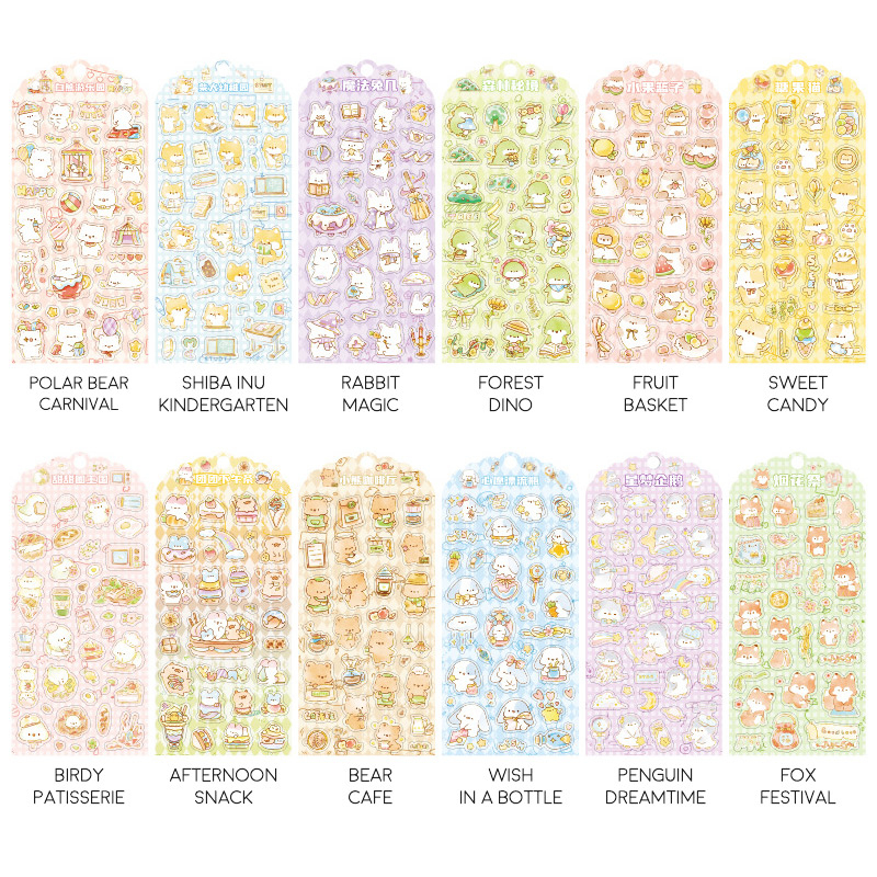 

Adorable Pet Time Diary Deco Stickers