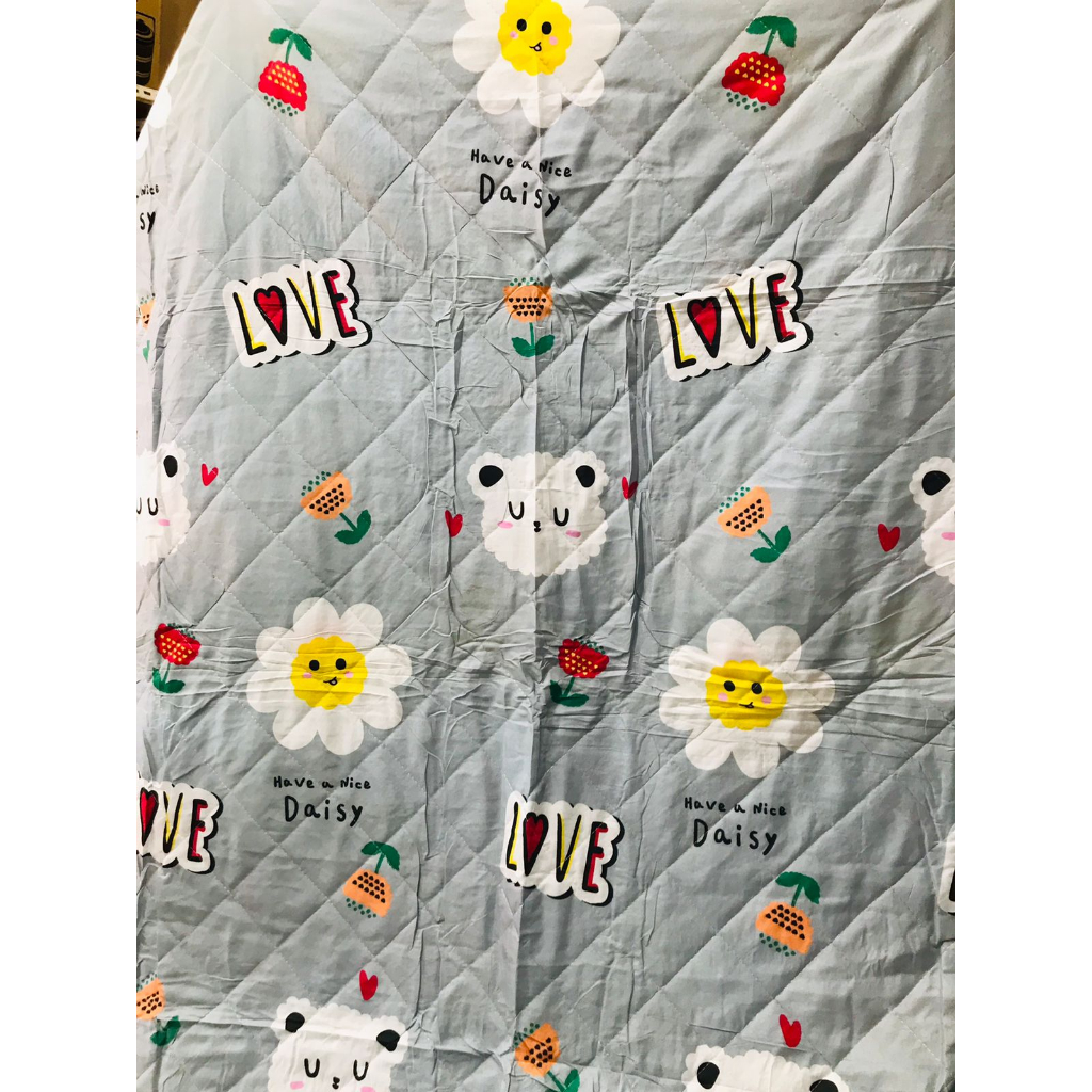 Selimut Bedcover Katun / Selimut Bedcover Aesthetic  180x200 Bahan Halus Korean Design