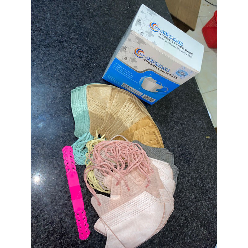 MASKER DUCKBILL JSP WARNA WARNI MIX ISI 50PCS FREE KONEKTOR