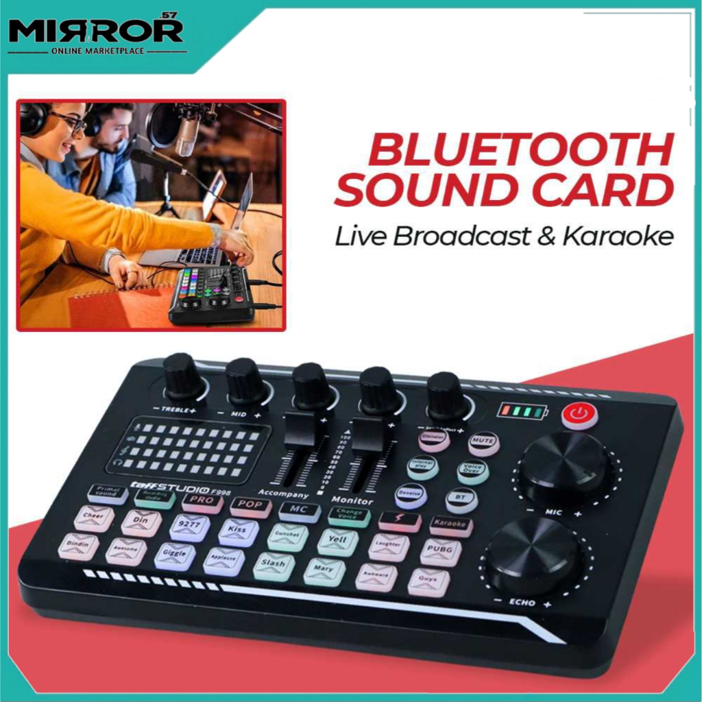 Audio Bluetooth Mixer Sound Card Live Broadcast Karaoke
