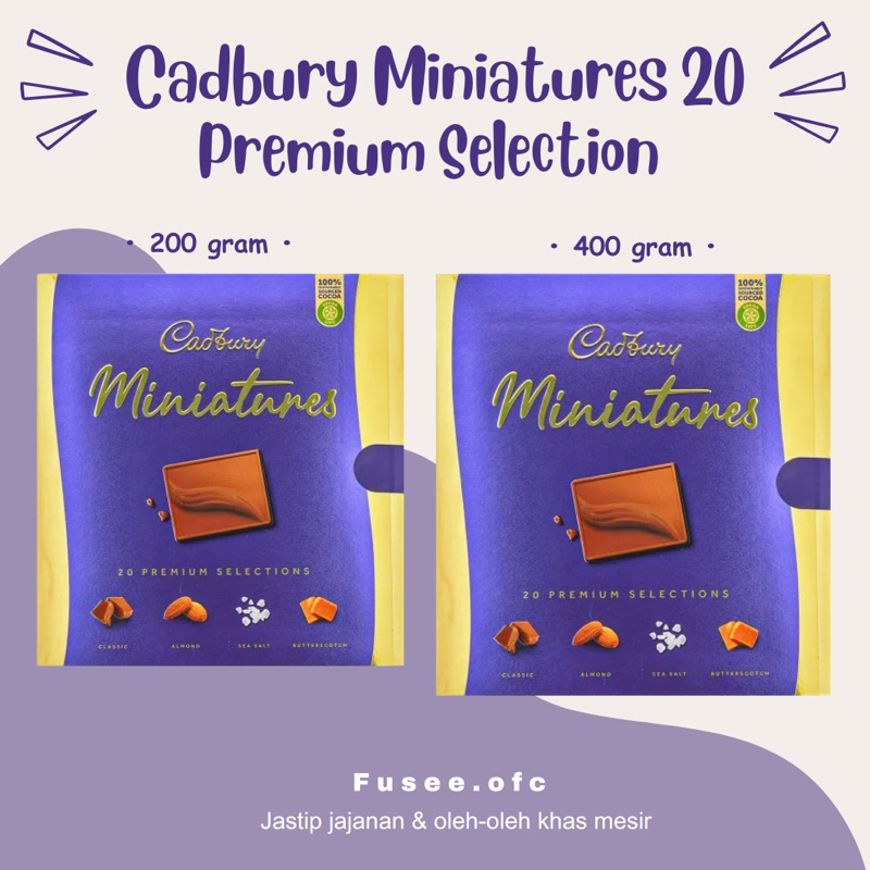 

Cadbury Miniatures Premium Selections / coklat cadbury / hampers / jastip mesir