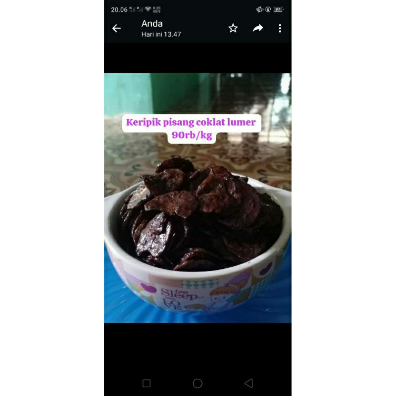 

(1kg)KeripikPisangCoklat(LUMER)/1.000gr/500gr