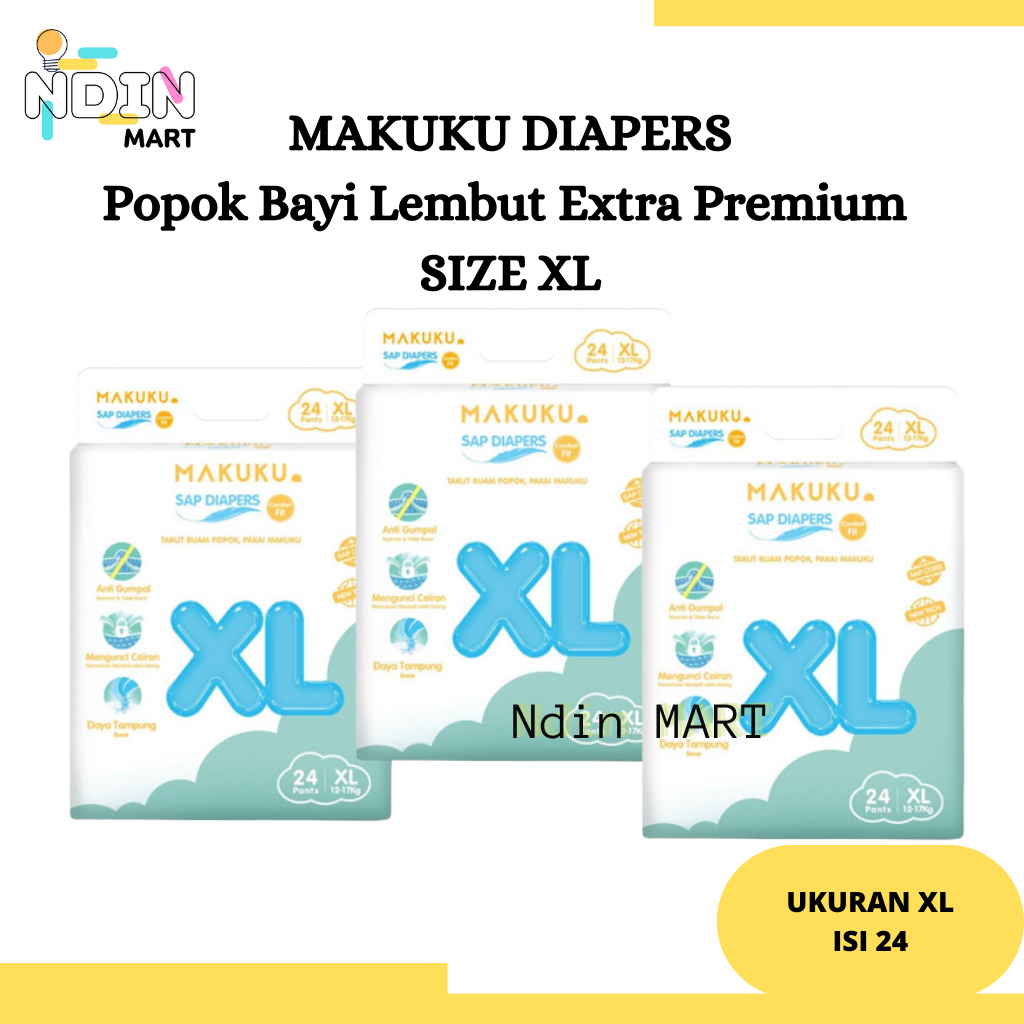 MAKUKU Pampers Diapers Pants Ukuran XL