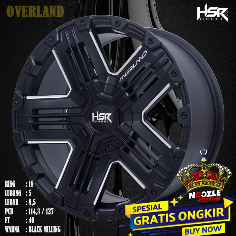 Velg Mobil X Pander Crv Ring 18 Lubang 5 HSR Terbaru Type Overland Velg Rubicon