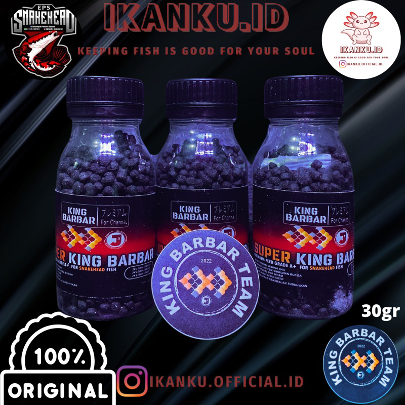 Pelet Super King BarBar Pakan Bunga Channa Maru Asiatica Stewarti Ikan Hias