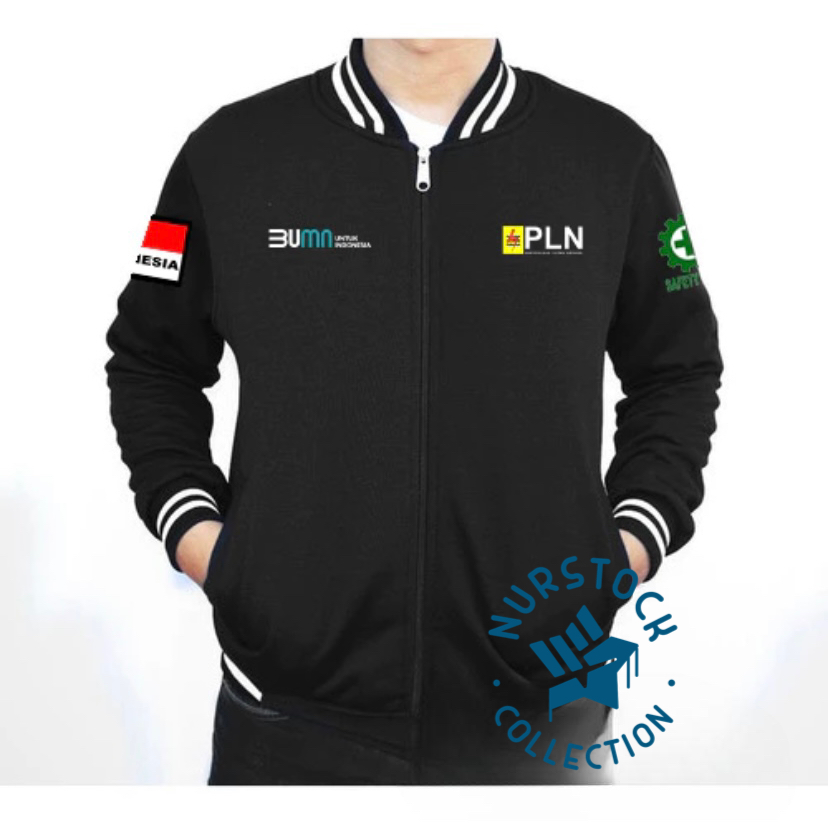 JAKET VARSITY LISTRIK PLN BUMN - JAKET BASEBALL LISTRIK PLN BUMN