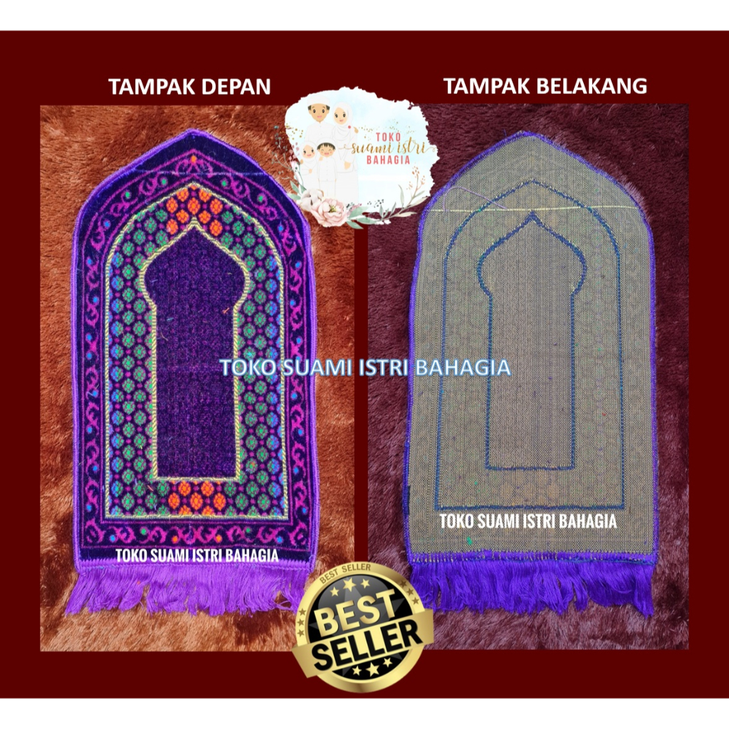 Sajadah Cutting Kubah Grade B 35 x 60 Cm Super Tebal Timbul Halus Turki Turkey Turkiye Karpet Kepala Dewasa Muka Anak Souvenir Oleh Haji Sunatan Khitanan Murah Riject Reject Arbain Rawdah Yakar Quba Afkir Alquds Al Quds