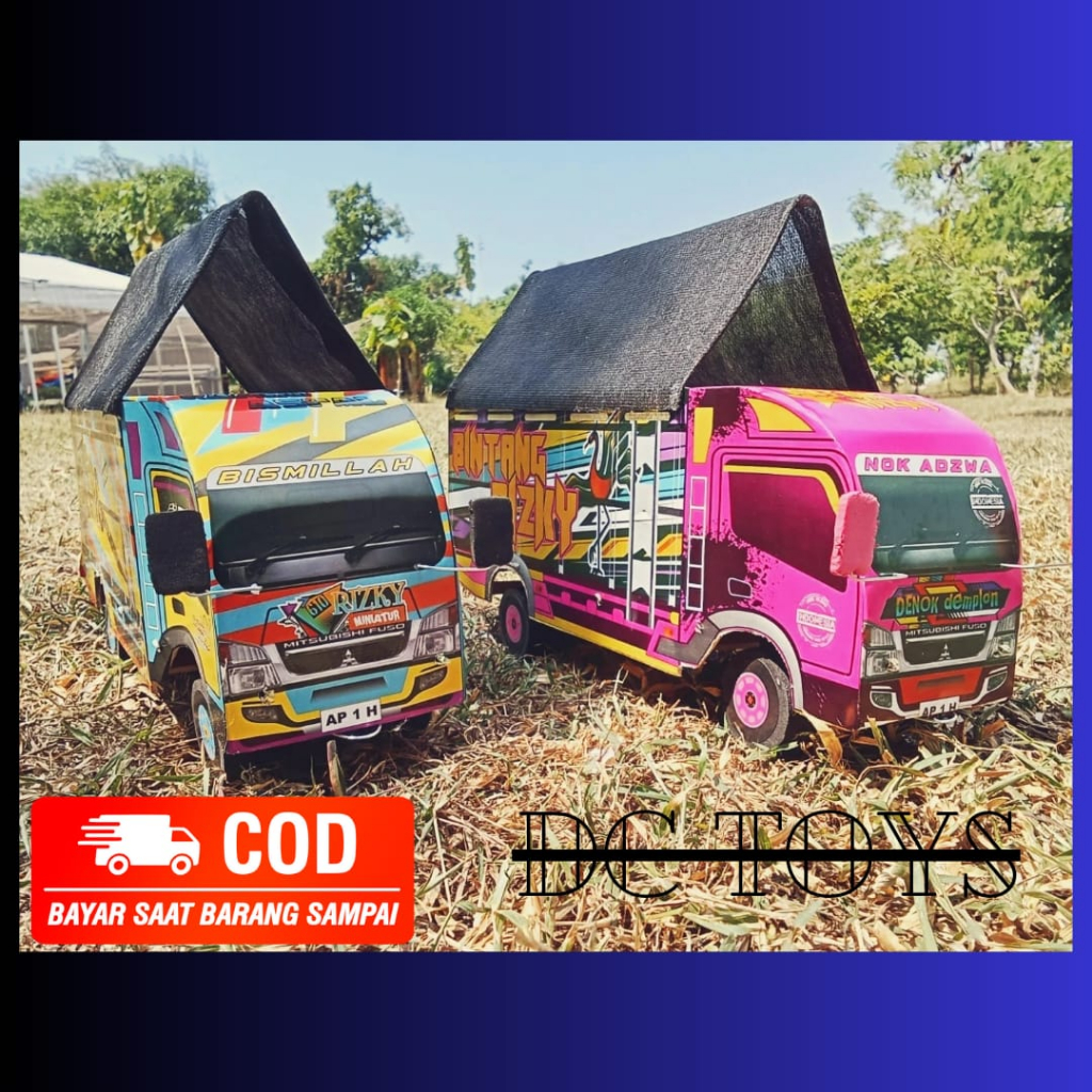 MAINAN MINIATUR TRUK OLENG PANJANG 35CM GRATIS LAMPU DAN TERPAL