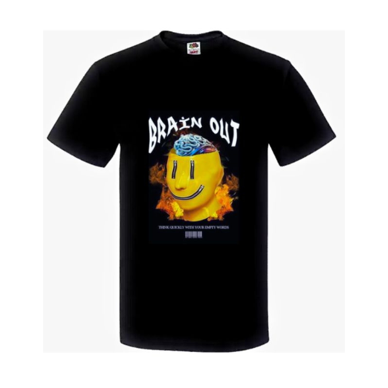 kaso distro brainout/T-shirtblack