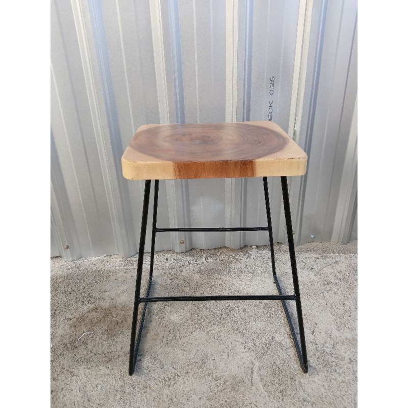kursi bar/kursi cafe/kursi counter motif kayu tinggi 60 cm