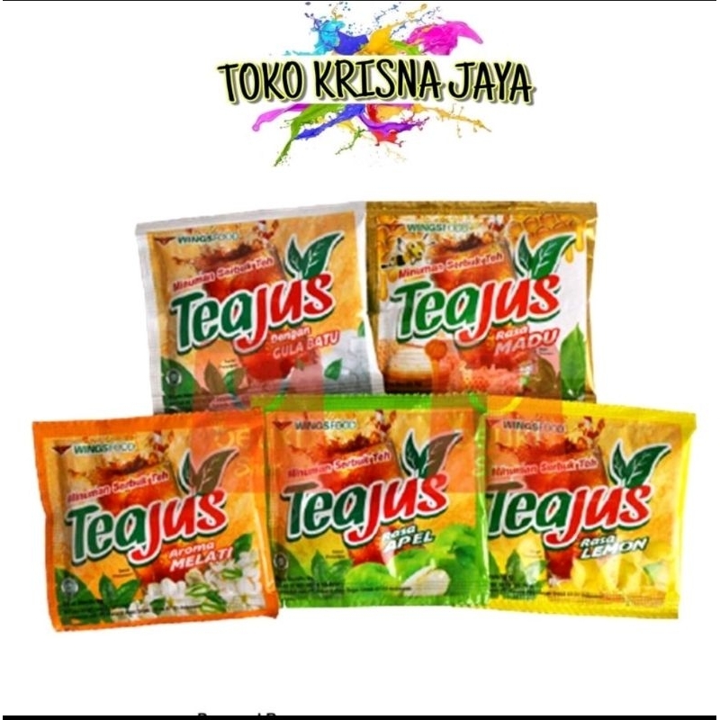 

TEA JUS MINUMAN ANEKA RASA GULA BATU | APEL | MELATI | MADU |LEMON SACHET RENCENG NETTO 10 PCS X 8GR