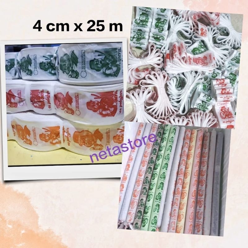 Plastik Es Unyil 25 Meter, Plastik Es Potong, Plastik Es Jadul