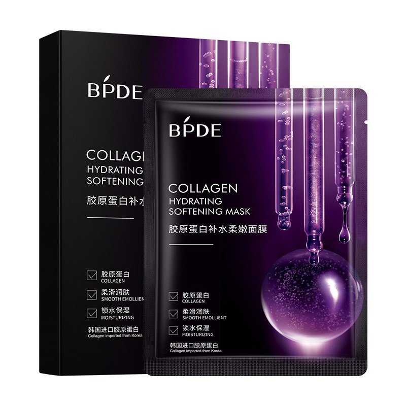 BPDE Collagen Essence Moisturizing Mask Facial Sheet Masker Wajah