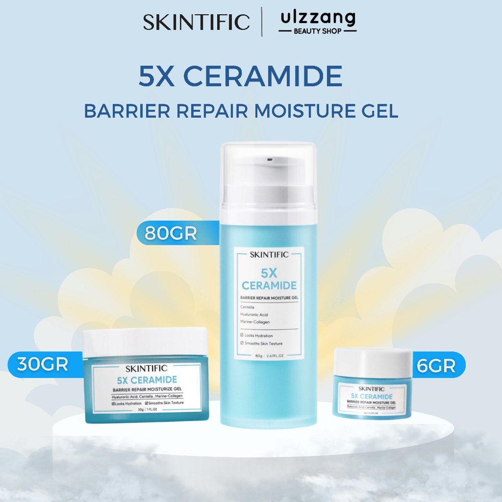 SKINTIFIC Moisturizer Moisturize Gel - 5X Ceramide Barrier Repair Moisturize Gel 6gr 30G Skintific M