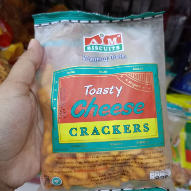 

Toasty Cheesy Crackers AIM Biscuits 80gr