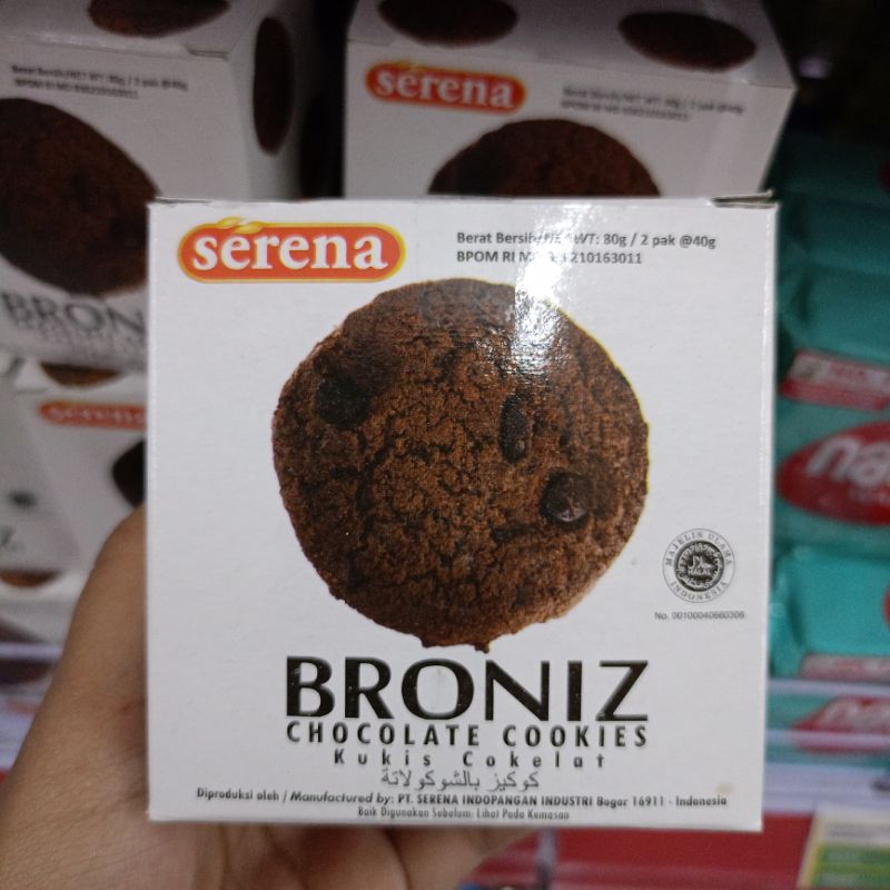 

Serena Broniz Chocolate Cookies | Brownies Coklat Kukis 80gr 2's