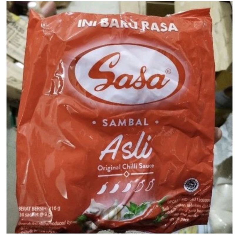 

SASA saus sambal asli 24 sachet x 9gr - saus cabe cabai saset - chili sauce - sasa hot dan extra hot