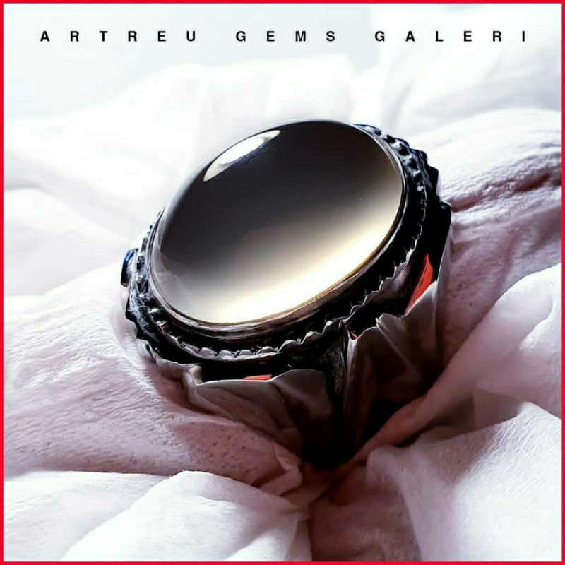 Batu Anggur Way Kanan ( White ) | COD Bisa | Cincin Batu Akik Ring 5 - 10