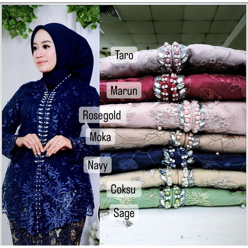 BEBAS COD / Setelan Kebaya encim / Tunik Brukat Busui /  Baju Kebaya Modern /  Kebaya Pesta / kebaya