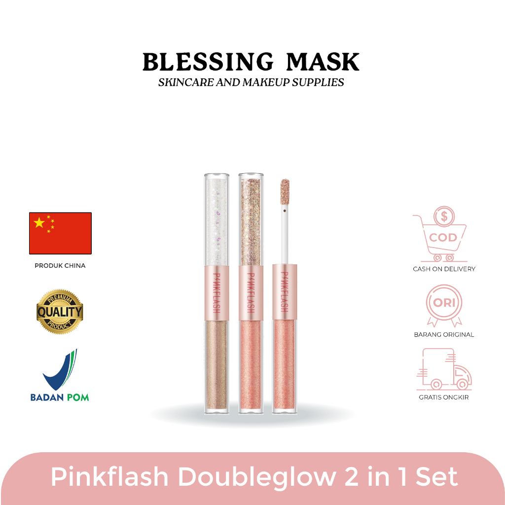 PINKFLASH DoubleGlow 2 in 1 All Glow Liquid Eyeshadow Waterproof Eye Makeup High Pigment Lightweight