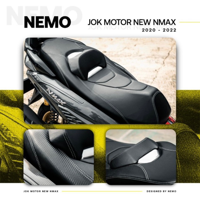 Jok Belakang Merek Nemo New Nmax 2020 2021 2023 Set Carbon