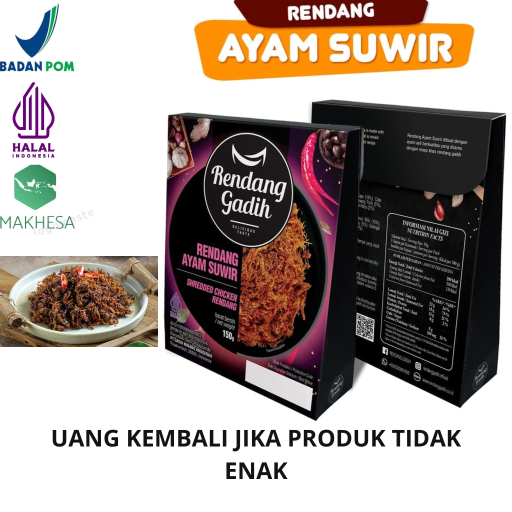 

Rendang Gadih - Rendang Ayam Suwir instan Siap Saji