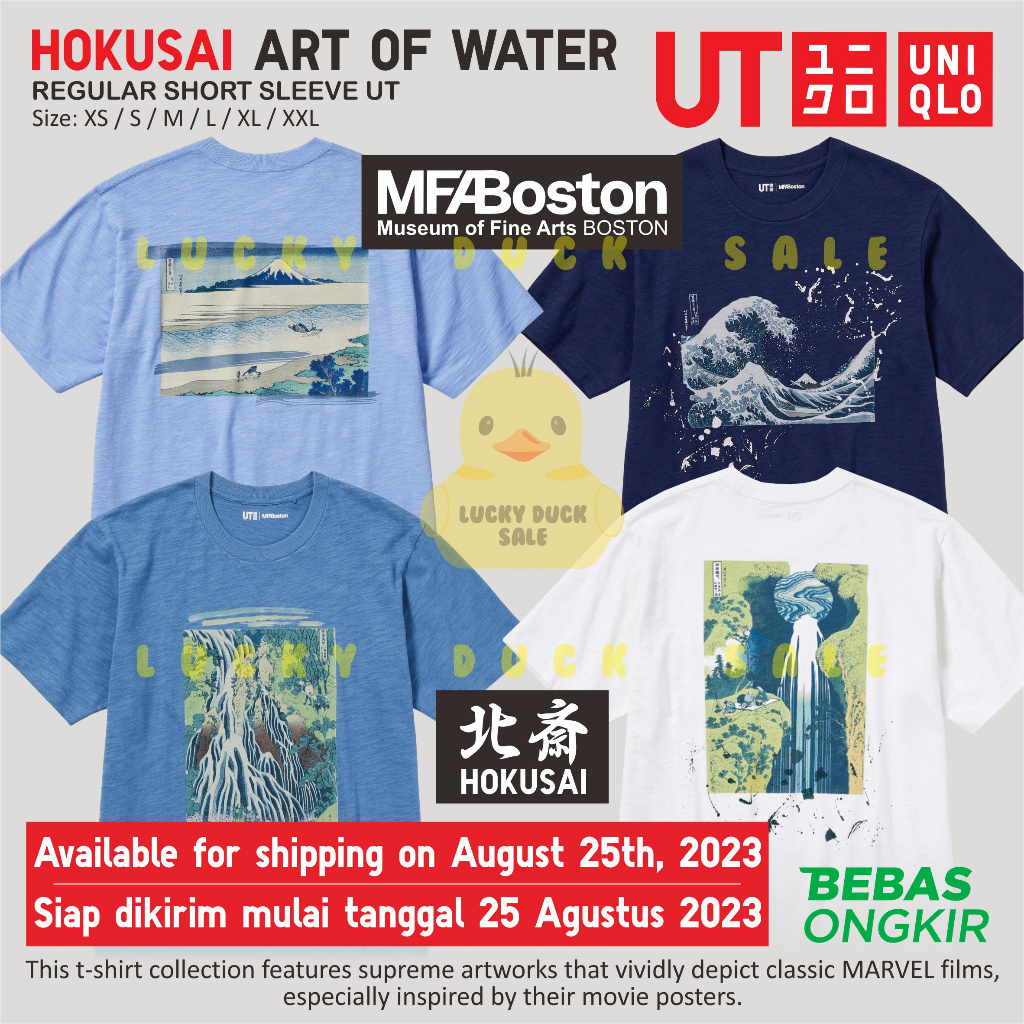 Hokusai Art of Water UT Kaos MFA Boston Ombak Air Terjun Fuji UNIQLO