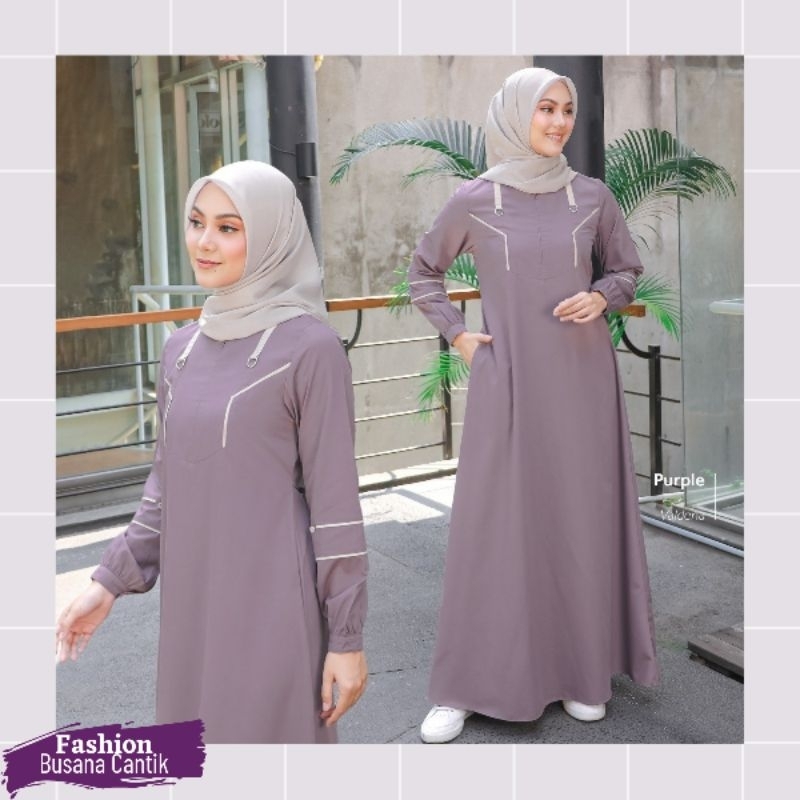Ethica Fashion Ayumi 396 Baju Muslim Gamis Daily Wanita Dress Muslimah Simpel bahan Valdena Wudhufri