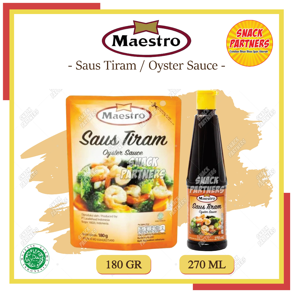 

MAESTRO Saus Tiram 180 GR / 270 ML - Oyster Sauce Saos Botol Mini Pouch - Banjarmasin 180GR 270ML