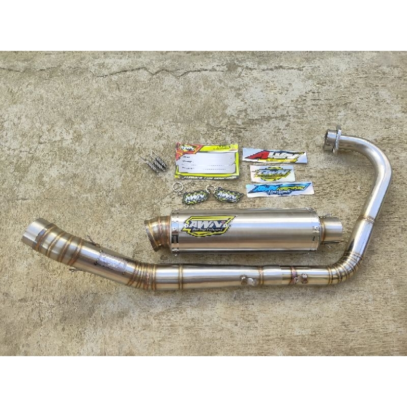 knalpot awn Scorpio copy jrm original AWN racing bahan super tebal untuk harian dan balap