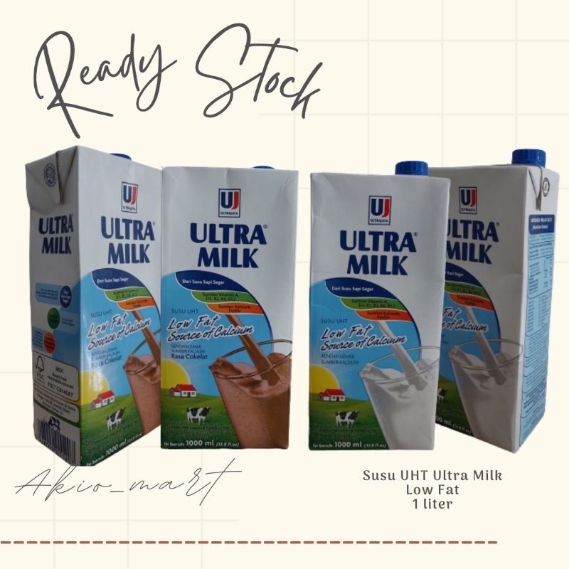 

Susu Ultra Milk Low Fat Source of Calsium 1 liter / 1000 ml