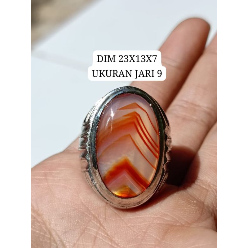 batu akik Sulaiman motif junder pangkat kualitas mantap