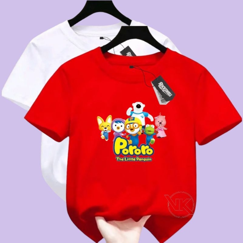 Atasan Kaos Anak Laki PerempPOROROuan Usia 1-12 Thn