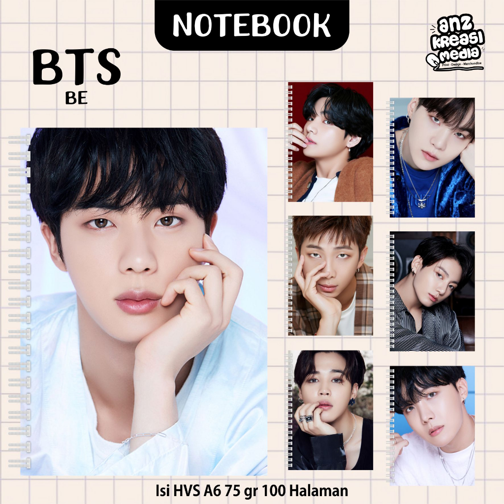 

NOTEBOOK A6 BUKU TULIS SPIRAL - BTS BE - MERCHANDISE KPOP MURAH UNOFFICIAL