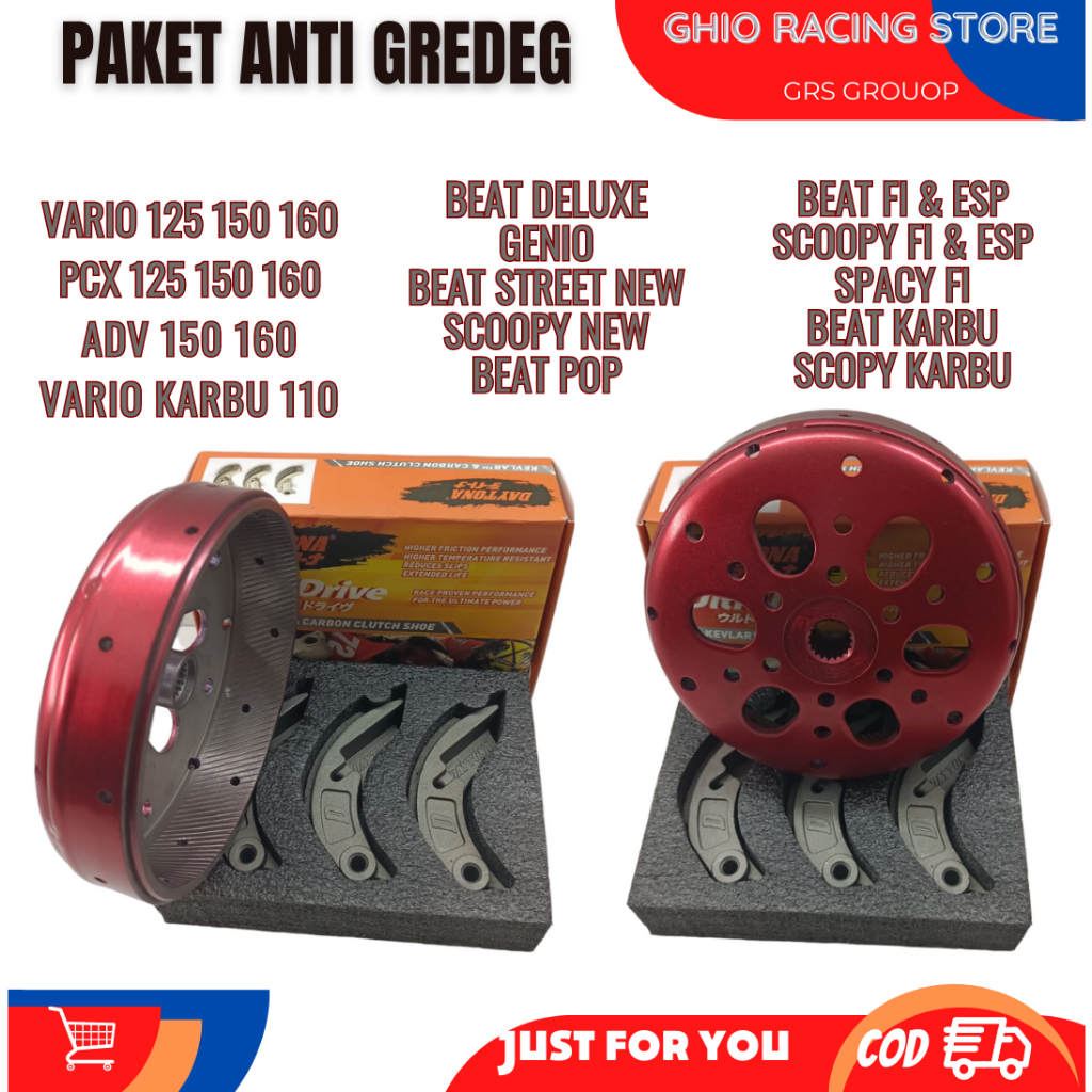 Mangkok Ganda Kartel & kampas ganda daytona Vario 125 Vario 150 PCX 150 PCX 160 ADV 150 ADV 160 Nmax