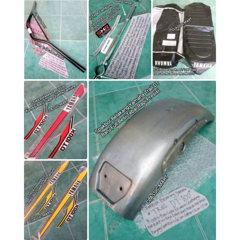 STRIPING STICKER STIKER LIS BODY TANGKI DT100 SARUNG KULIT JOK DT100 SPAKBOR BELAKANG DT STANG STIR 